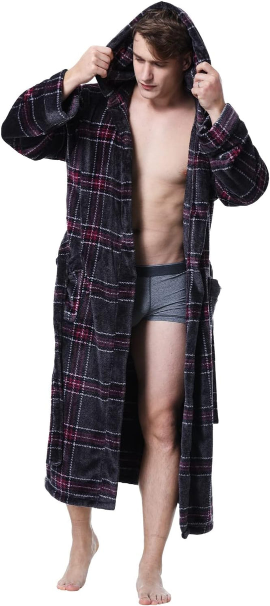 Peignoir Pour Homme à Capuche Confortable avec Poches Profondes 20