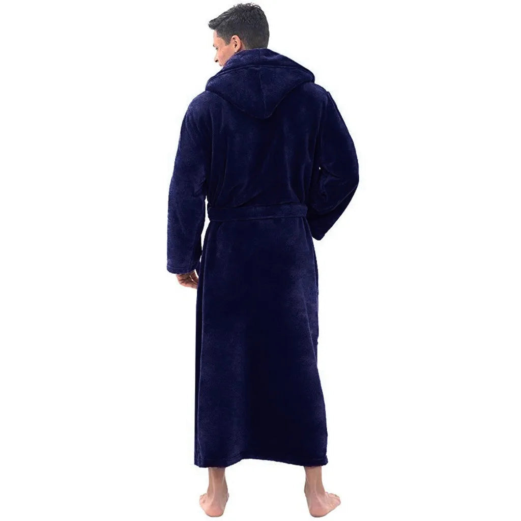 Peignoir Pour Hommes À Capuche Confortable Long 2