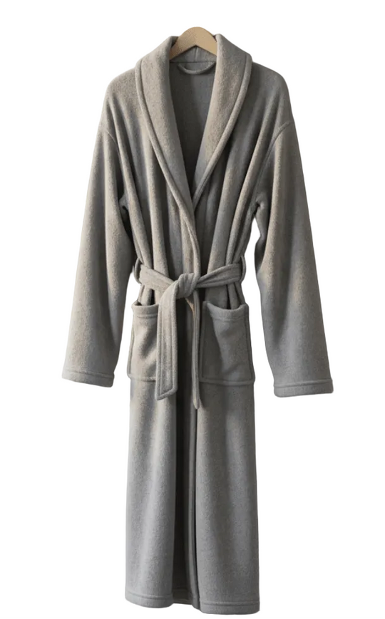 Peignoir d'Hiver pour Femme et Homme à Manches Longues avec Ceinture et Poches 0