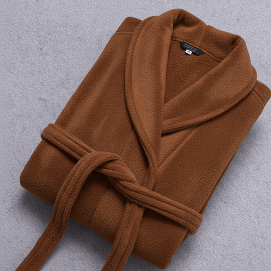 Peignoir d'Hiver pour Femme et Homme à Manches Longues avec Ceinture et Poches 11