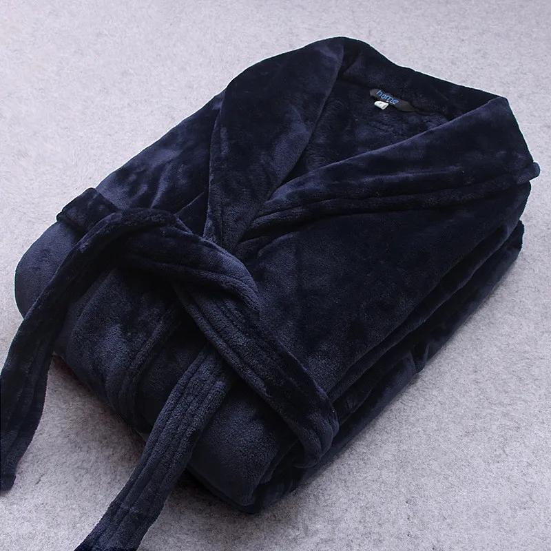 Peignoir d'Hiver pour Femme et Homme à Manches Longues avec Ceinture et Poches 5