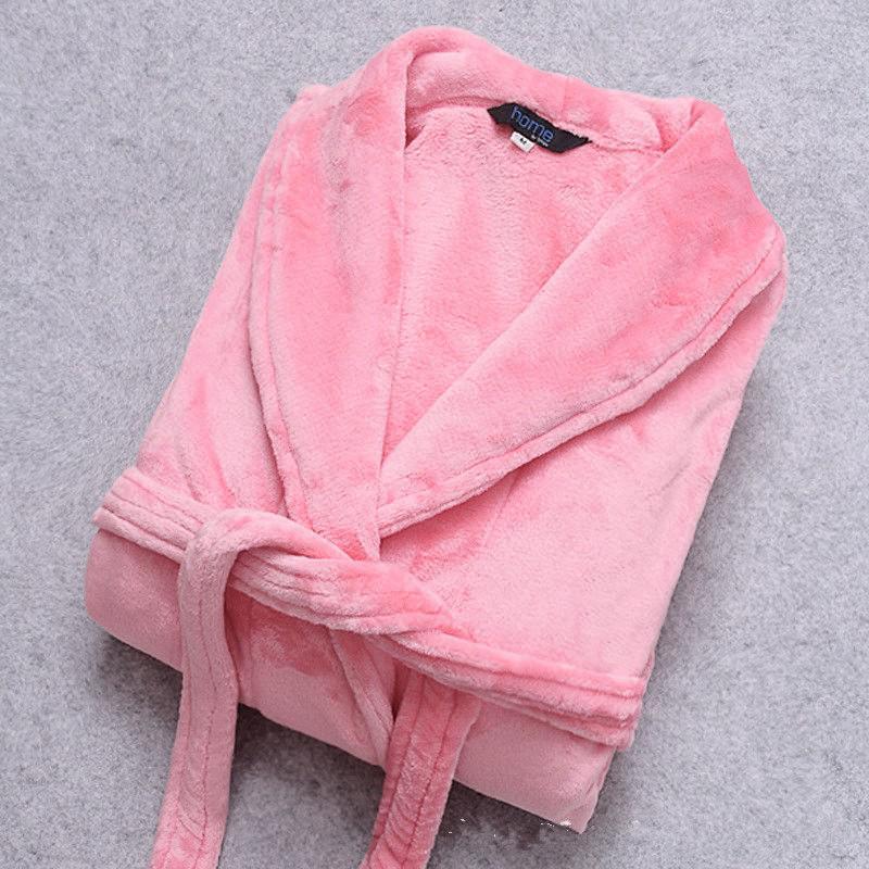 Peignoir d'Hiver pour Femme et Homme à Manches Longues avec Ceinture et Poches 9