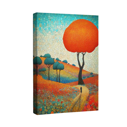 Peinture Murale Intérieur Abstraite Arbres et Collines pour Décoration Moderne Salon 0