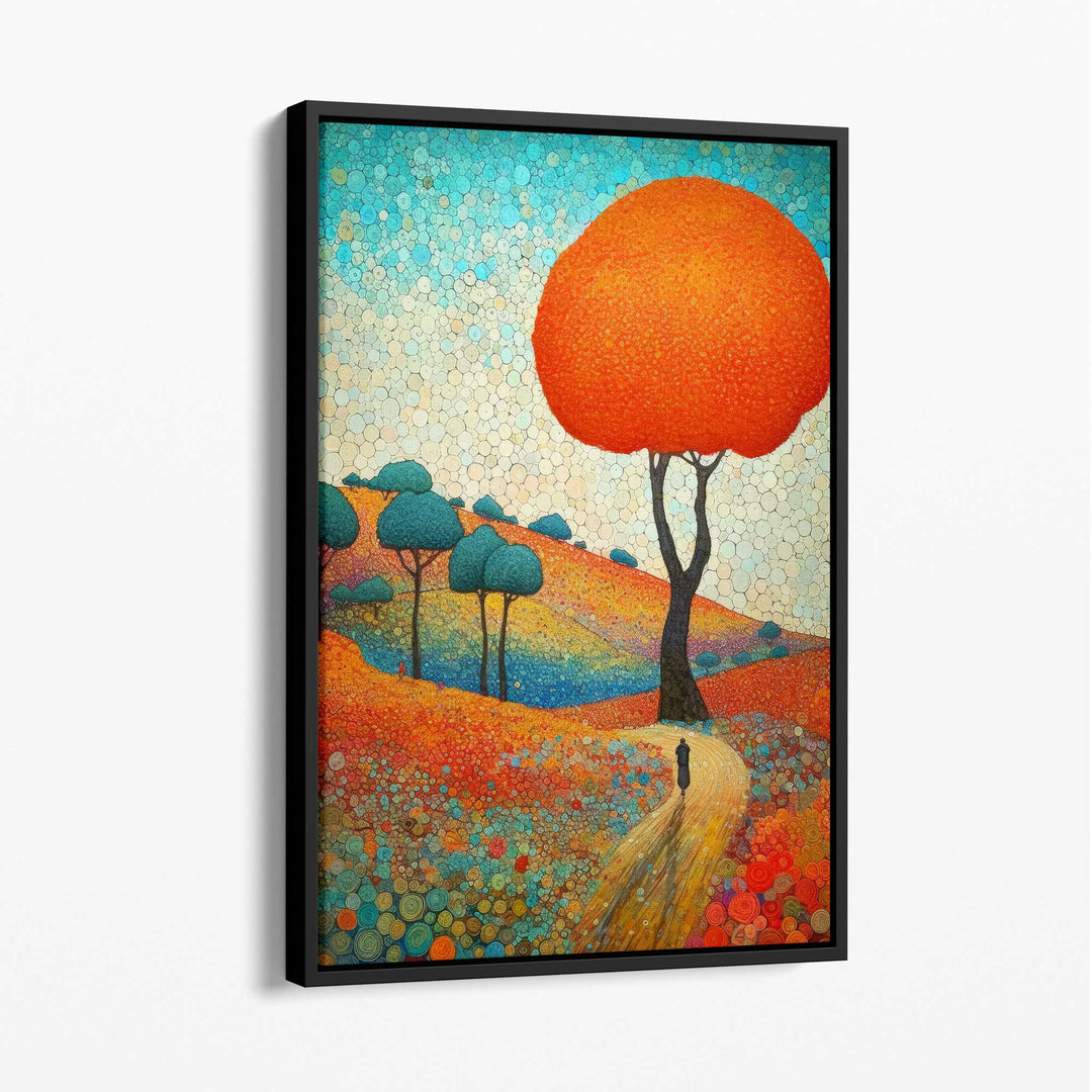 Peinture Murale Intérieur Abstraite Arbres et Collines pour Décoration Moderne Salon 1