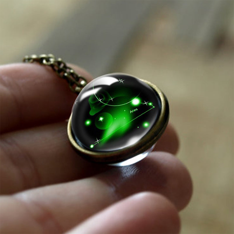 Pendentif Zodiaque en Verre 12 Signes 2