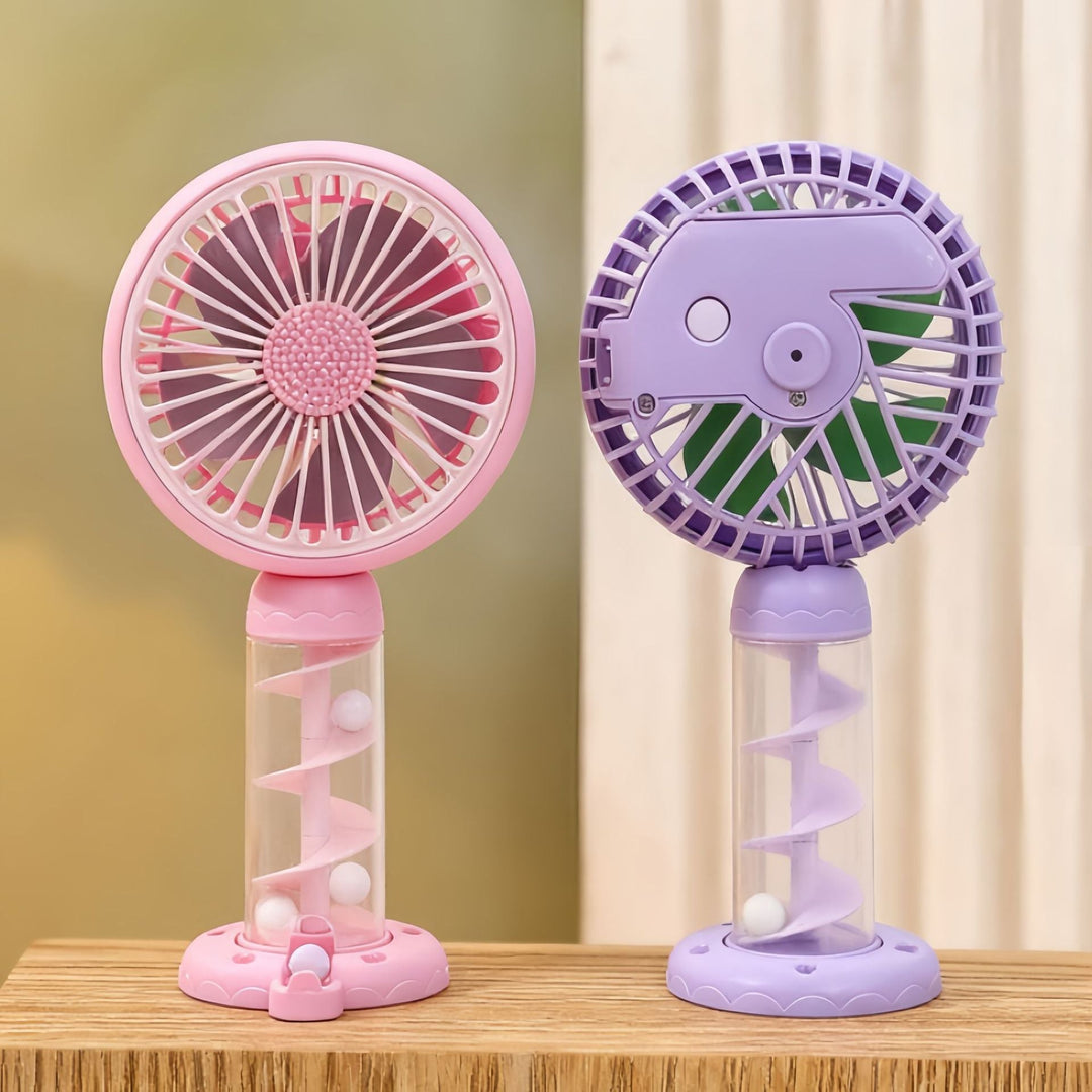 Petit Ventilateur Portable USB Design Spirale pour Femme 1