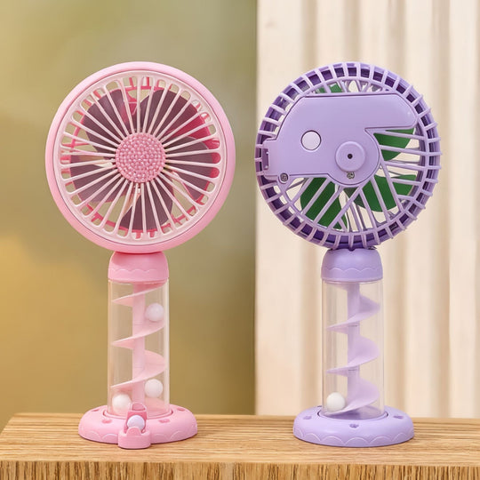 Petit Ventilateur Portable USB Design Spirale pour Femme 1