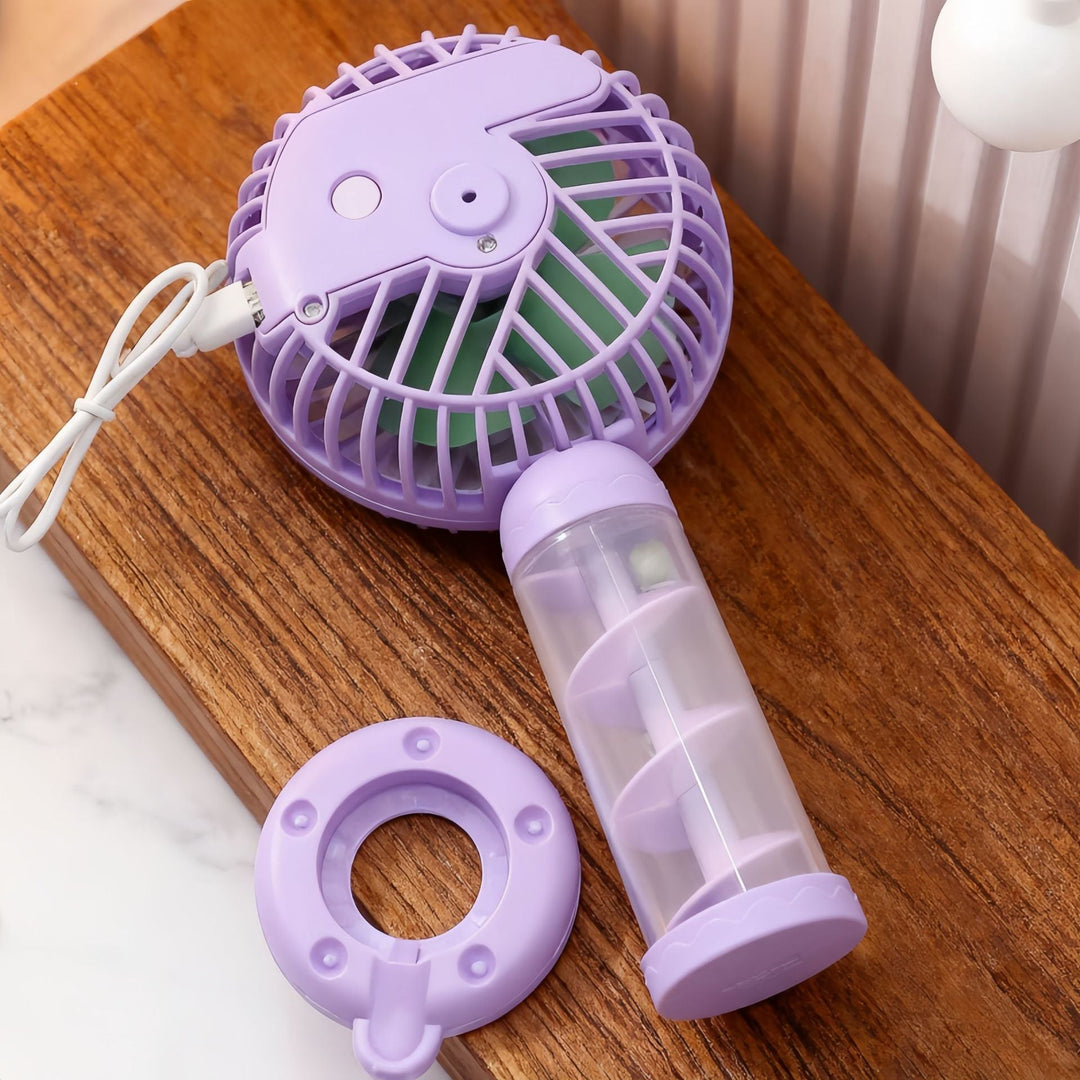 Petit Ventilateur Portable USB Design Spirale pour Femme 2