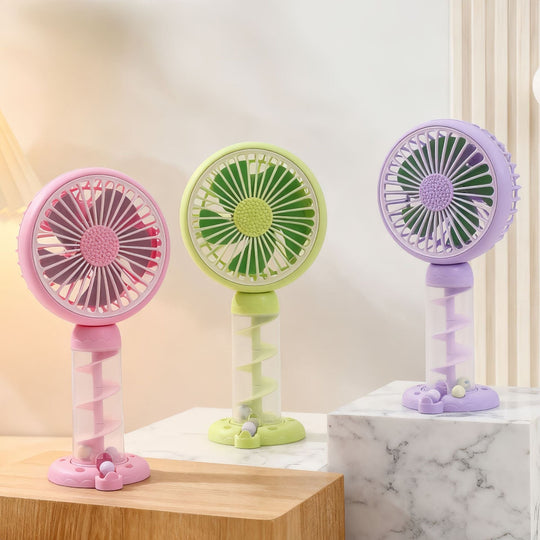 Petit Ventilateur Portable USB Design Spirale pour Femme 4