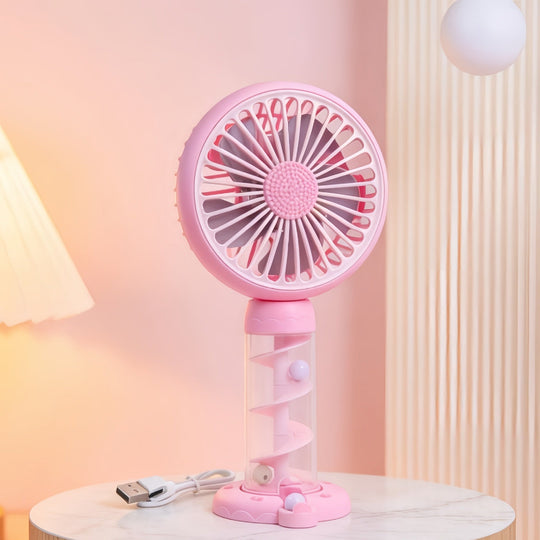 Petit Ventilateur Portable USB Design Spirale pour Femme 5