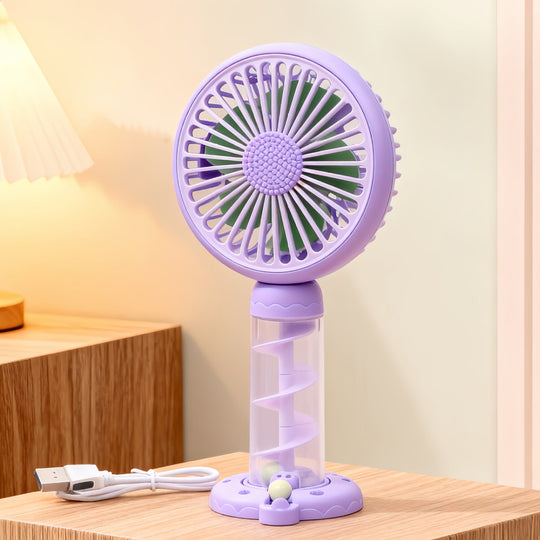 Petit Ventilateur Portable USB Design Spirale pour Femme 6