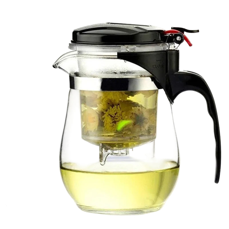 Pichet à Thé en Verre avec Infuseur Pratique 0