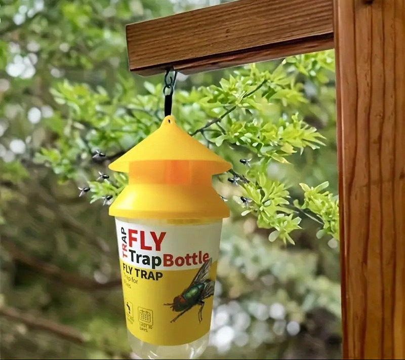 Piège à insectes extérieur réutilisable avec réservoir d'appât et auvent suspendu 3