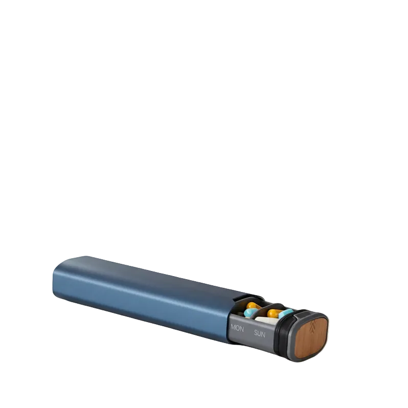 Pilulier Hebdomadaire Compact avec 7 Compartiments pour Voyage et Usage Quotidien 0