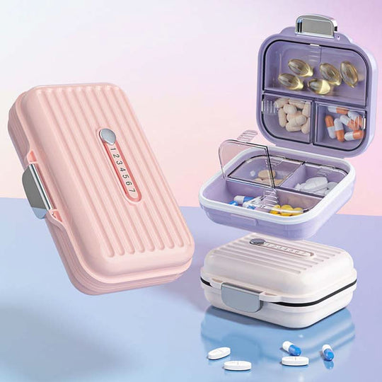 Pilulier Hebdomadaire Portable à 7 Compartiments pour Médicaments et Bijoux 8