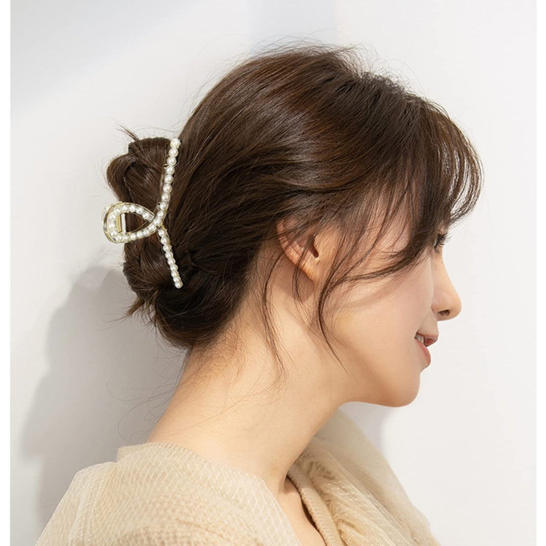 Pince à Cheveux Femme Chic en Perles - Lot de 4 Barrette Cheveux Sophistiquée 6
