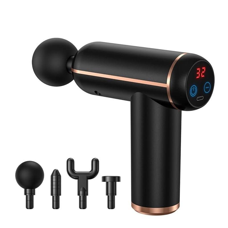 Pistolet de massage portable avec accessoires pour récupération musculaire 1