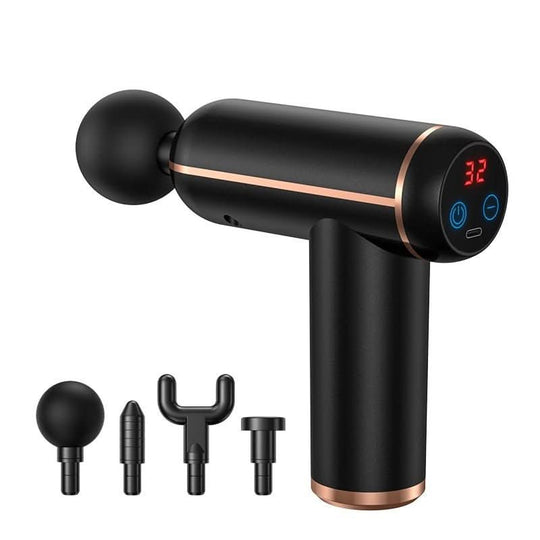 Pistolet de massage portable avec accessoires pour récupération musculaire 1