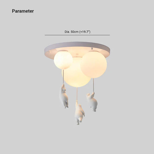 Plafonnier Enfant Ours et Ballon 8