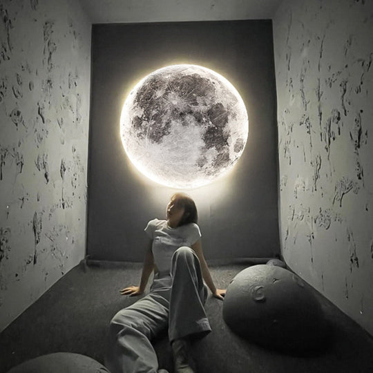 Plafonnier LED 3D Lune ou Terre 1