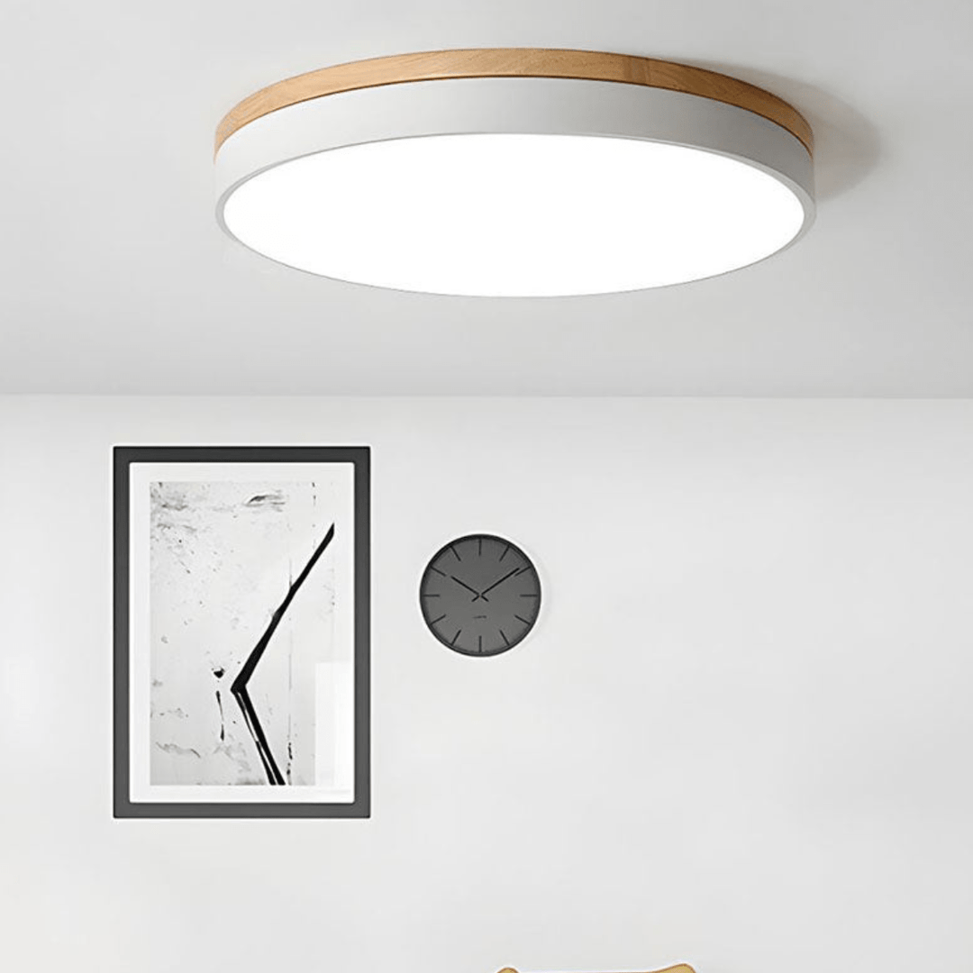 Plafonnier LED Design Naturel avec Accent Vert 6