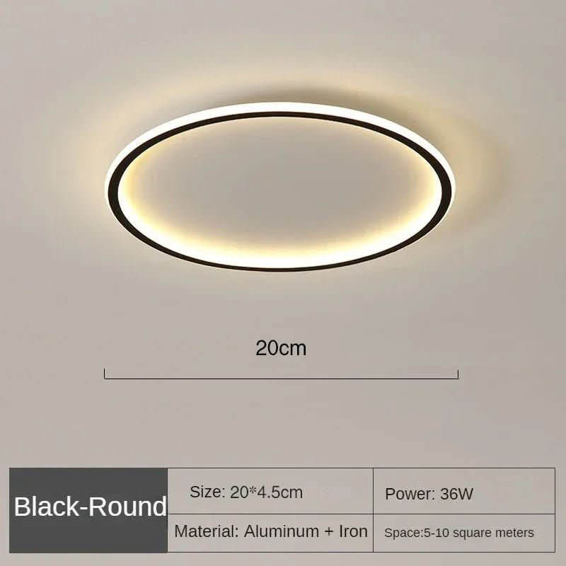 Plafonnier LED Design Rond pour Salon Éclairage Minimaliste 5