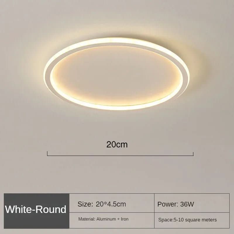 Plafonnier LED Design Rond pour Salon Éclairage Minimaliste 6