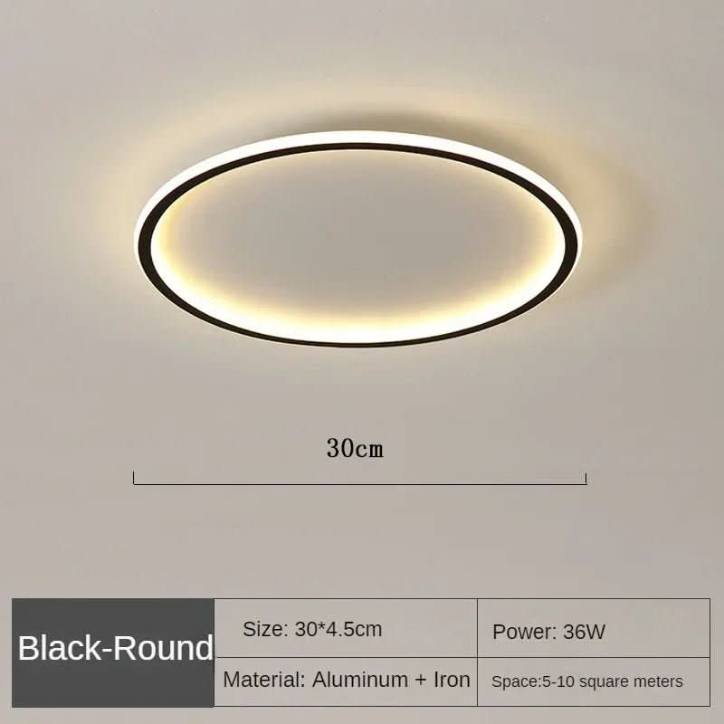 Plafonnier LED Design Rond pour Salon Éclairage Minimaliste 8