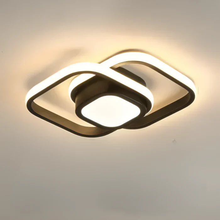 Plafonnier LED Moderne à Double Anneau 8