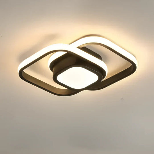 Plafonnier LED Moderne à Double Anneau 8