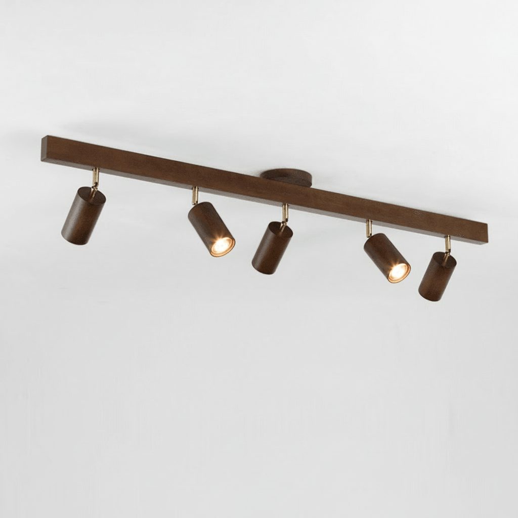 Plafonnier LED en Bois Minimaliste avec Lumière Réglable 10