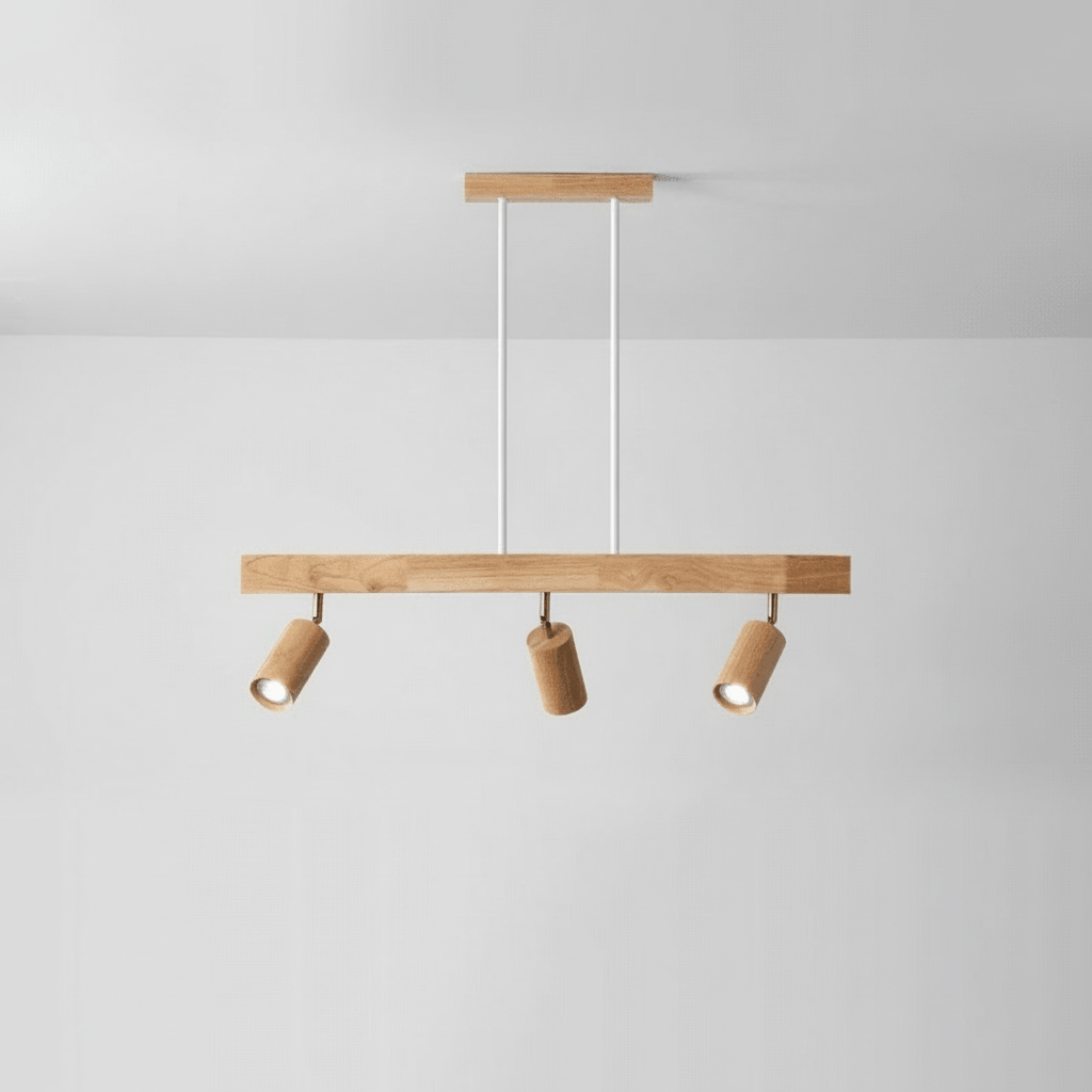 Plafonnier LED en Bois Minimaliste avec Lumière Réglable 11