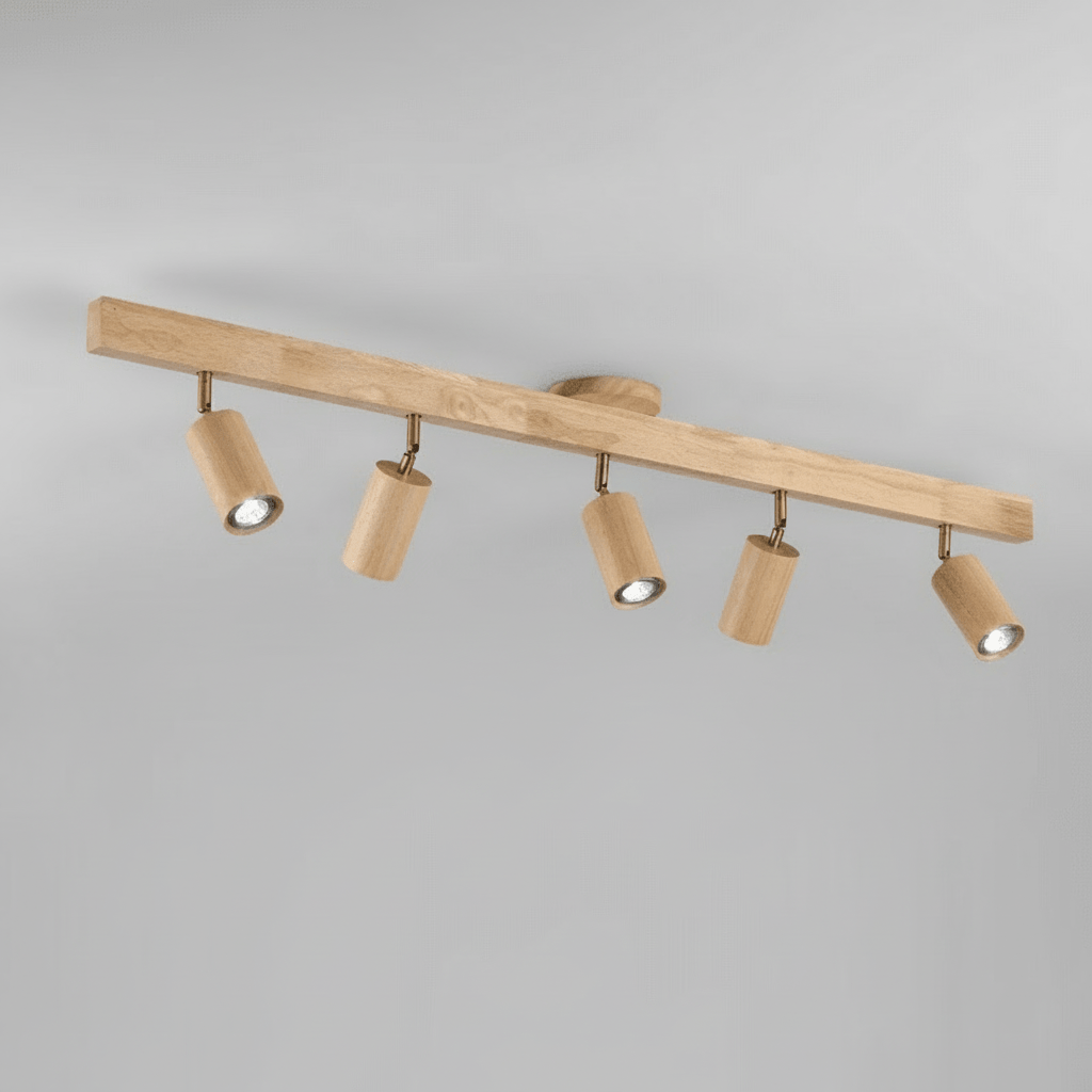 Plafonnier LED en Bois Minimaliste avec Lumière Réglable 14