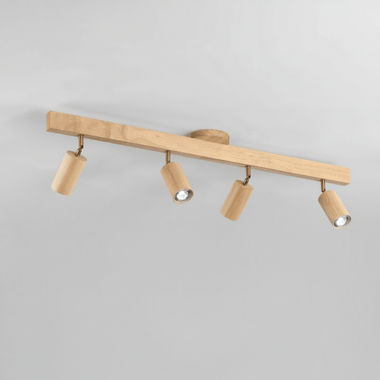 Plafonnier LED en Bois Minimaliste avec Lumière Réglable 15