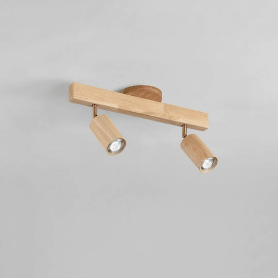 Plafonnier LED en Bois Minimaliste avec Lumière Réglable 18