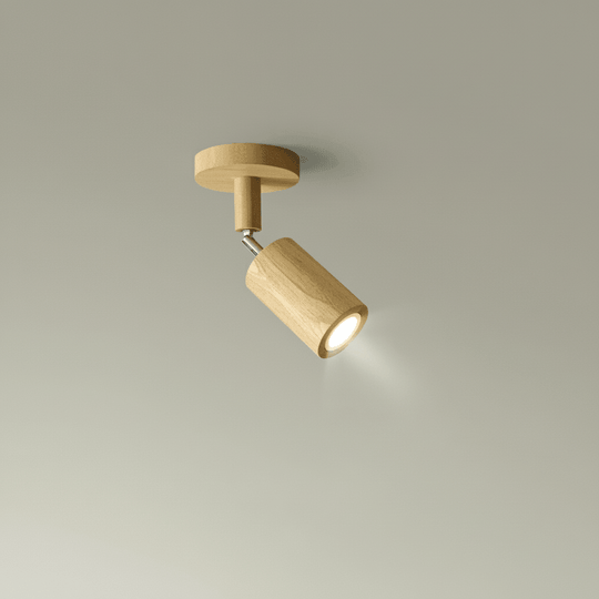 Plafonnier LED en Bois Minimaliste avec Lumière Réglable 2