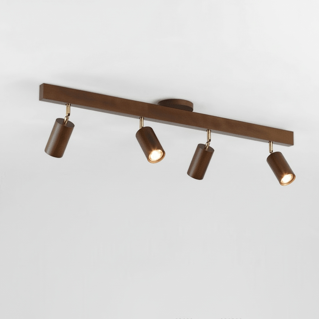 Plafonnier LED en Bois Minimaliste avec Lumière Réglable 21