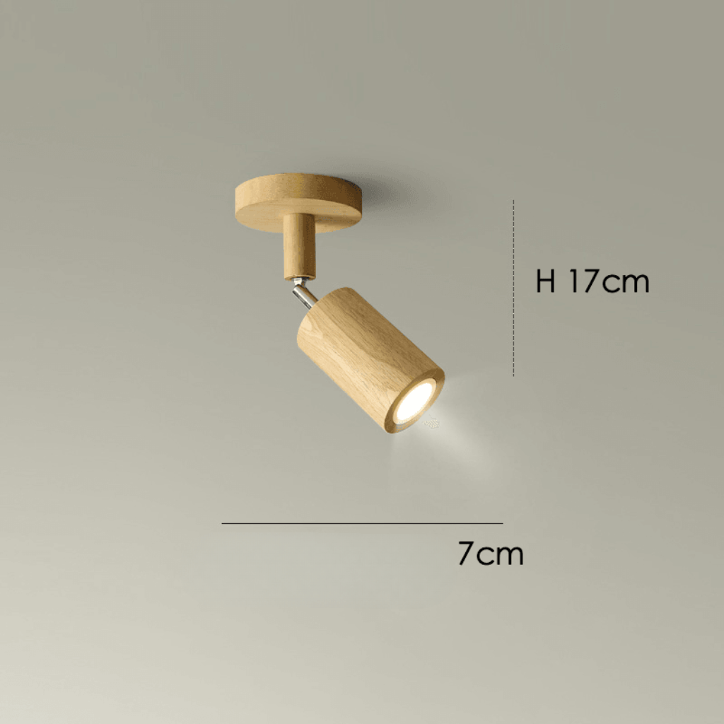 Plafonnier LED en Bois Minimaliste avec Lumière Réglable 4