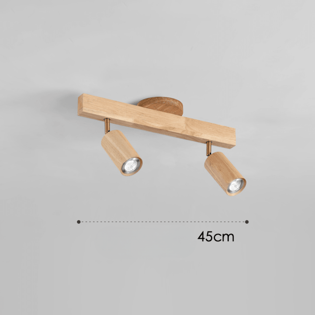 Plafonnier LED en Bois Minimaliste avec Lumière Réglable 5