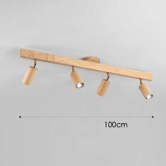 Plafonnier LED en Bois Minimaliste avec Lumière Réglable 7
