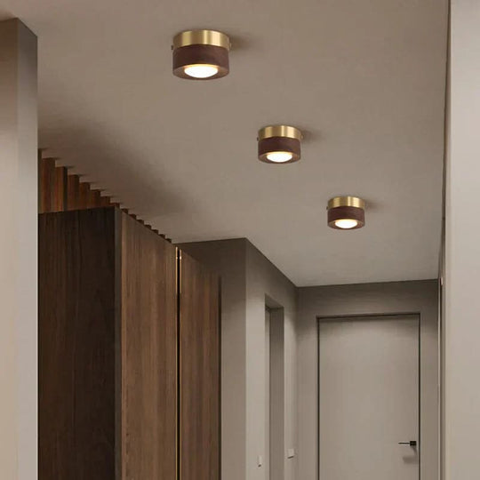 Plafonnier LED en Noyer pour Intérieur 3