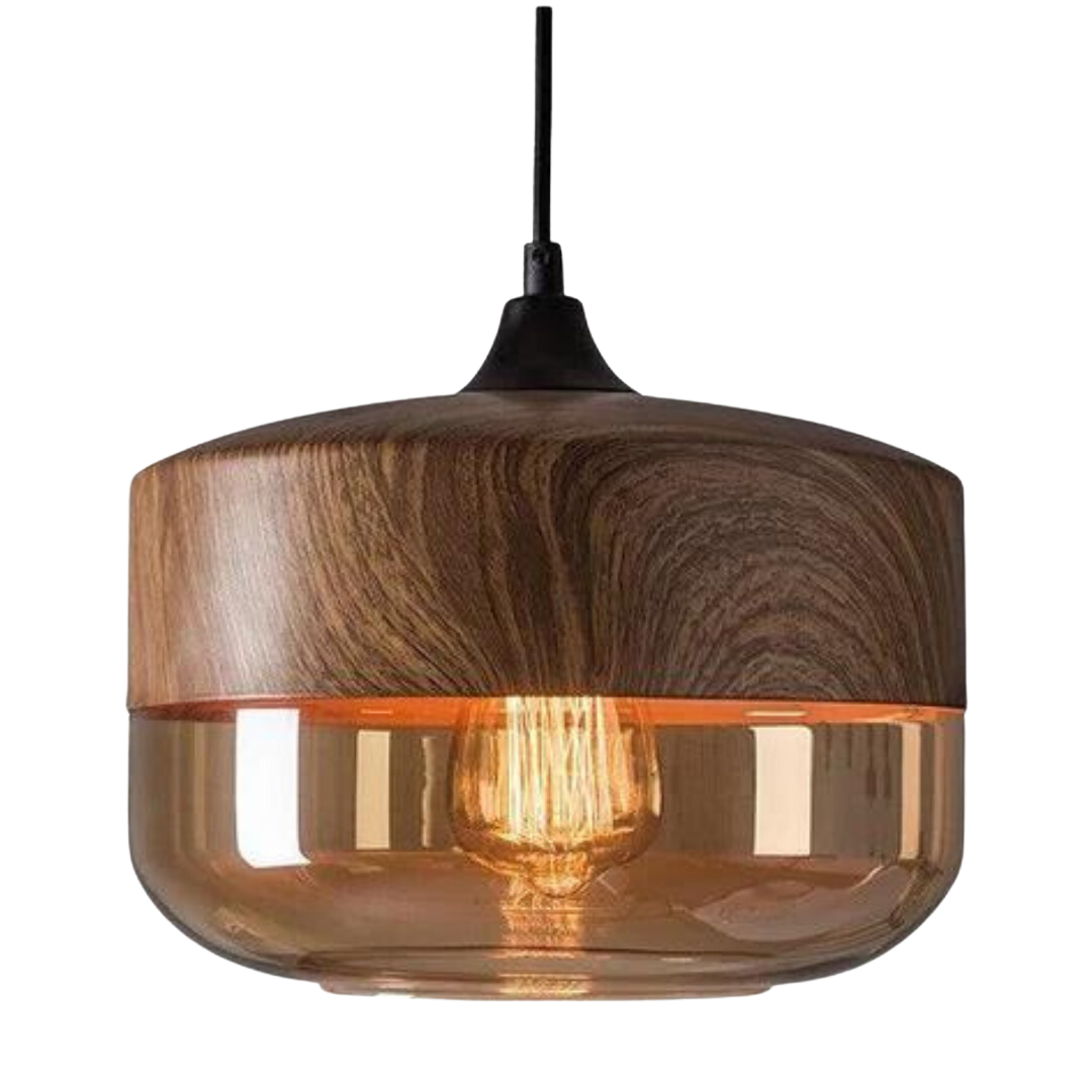 Plafonnier Scandinave en Bois Design Minimaliste 1