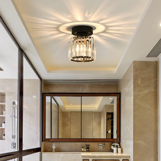 Plafonnier moderne avec accents de cristal 8