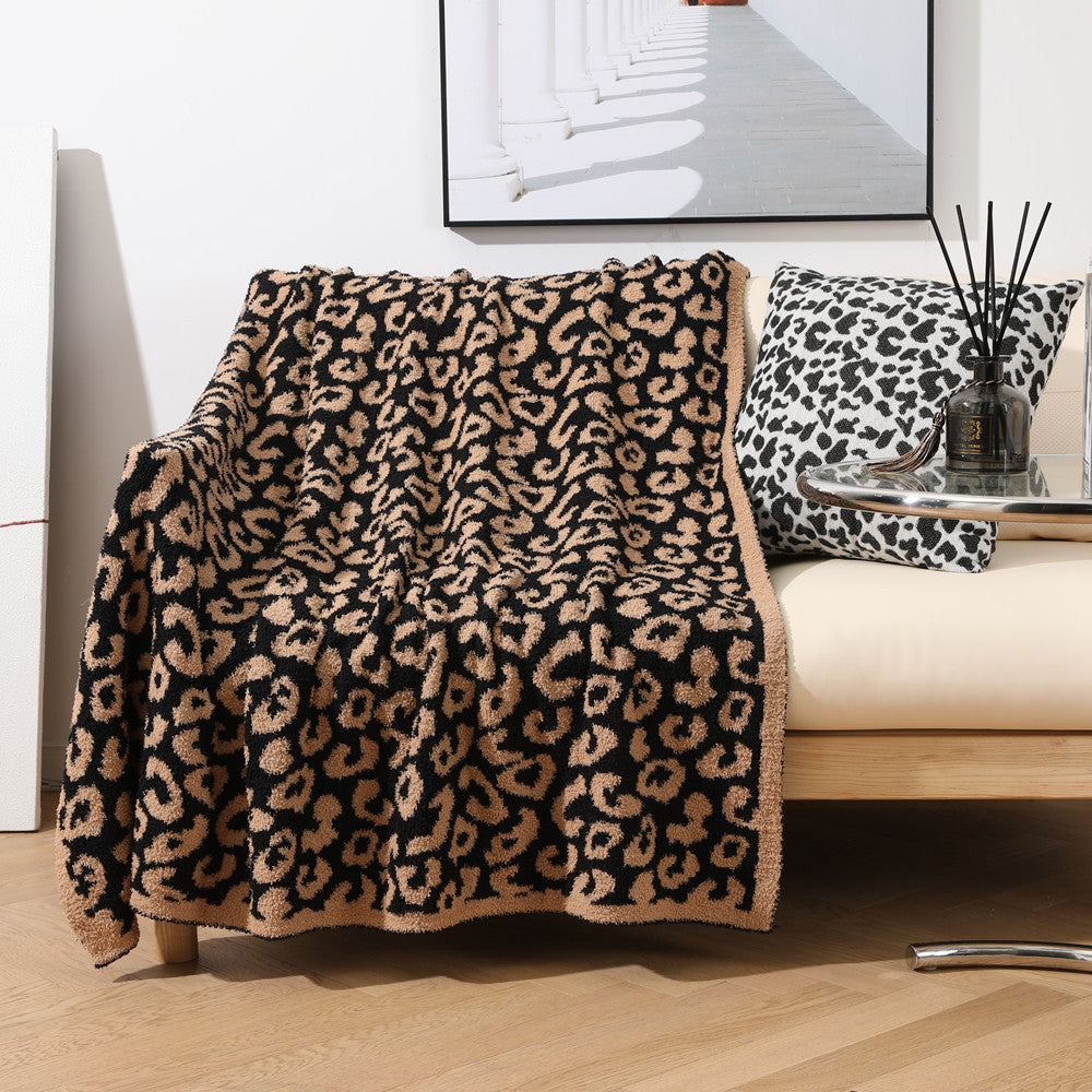 Plaid Imprimé Léopard pour Femme Style Confort et Élégance 2