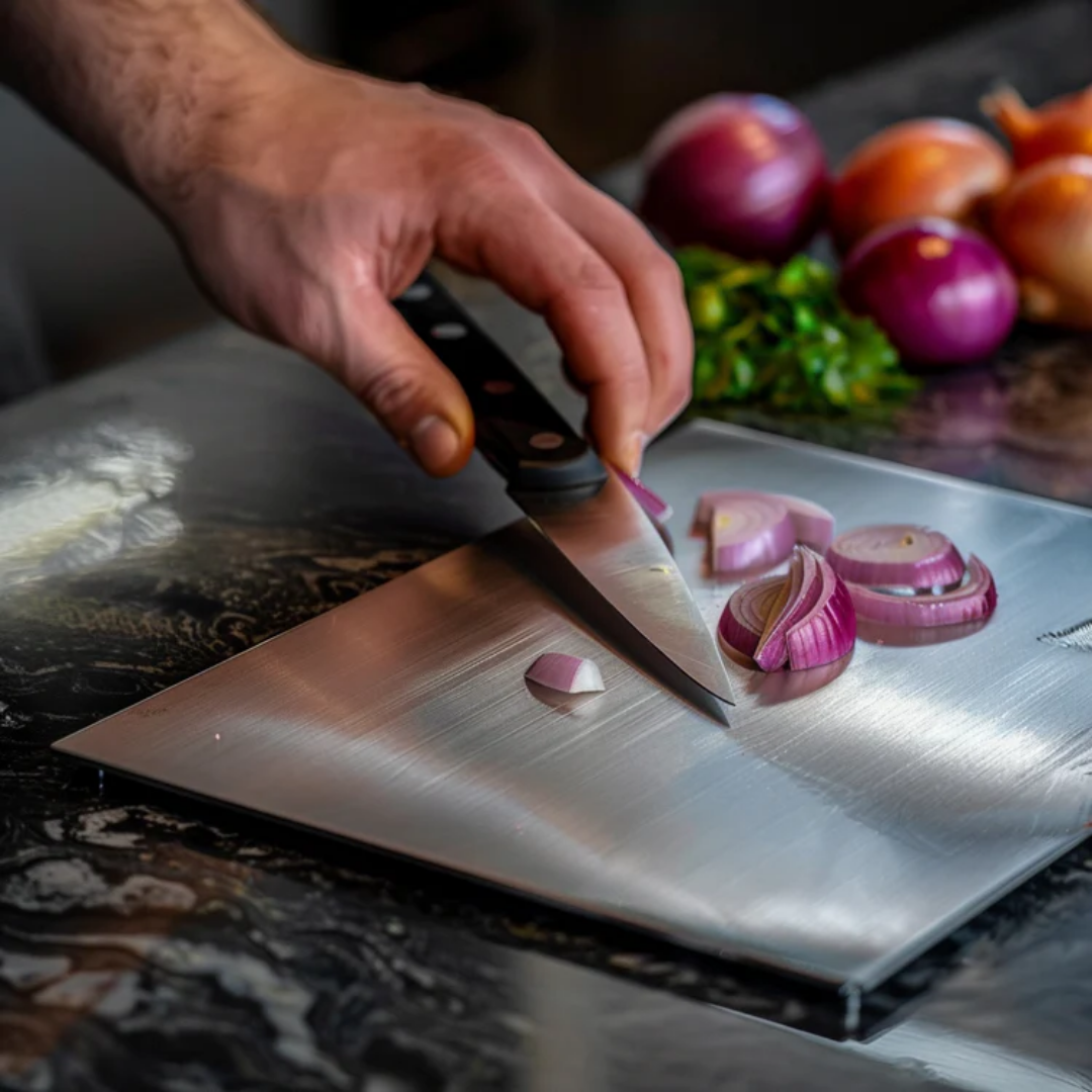 Planche à Découper Professionnelle en Acier Inoxydable 1