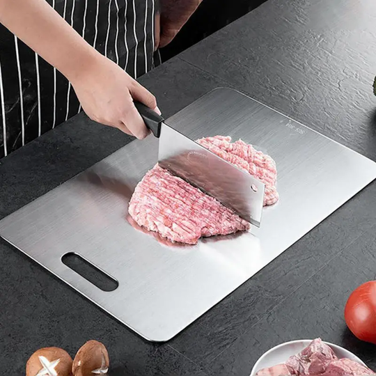 Planche à Découper Professionnelle en Acier Inoxydable 4