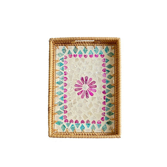 Plat de Service Rectangulaire Mosaïque pour Femme 0