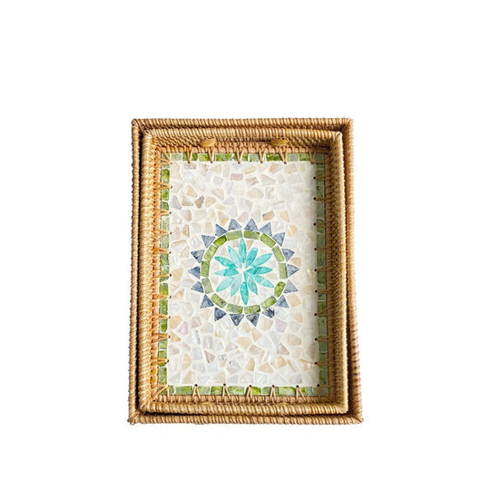 Plat de Service Rectangulaire Mosaïque pour Femme 5