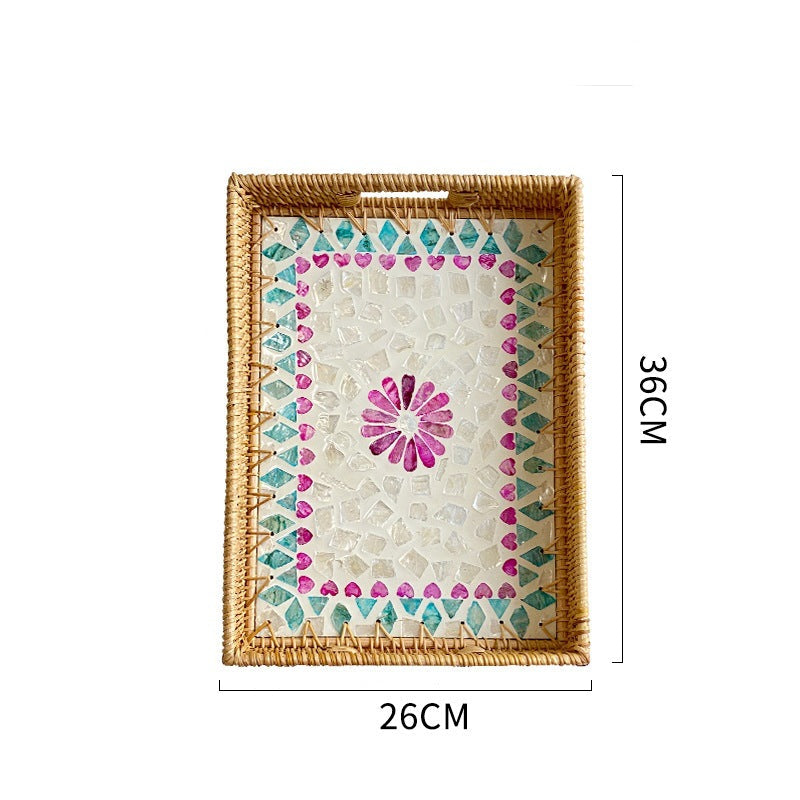 Plat de Service Rectangulaire Mosaïque pour Femme 7
