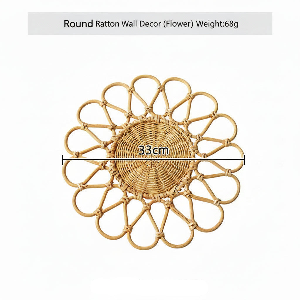 Plat de Service Rond Tissé à la Main pour Femme 5